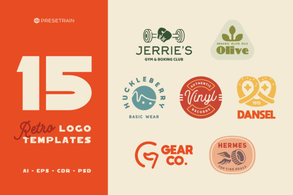 15 Retro Logo Templates & Badges for Authentic Branding