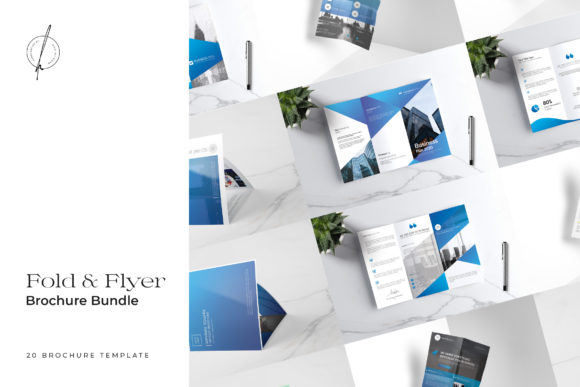 20 Templates Fold & Flyer Brochure Bundle: Modern Design Assets