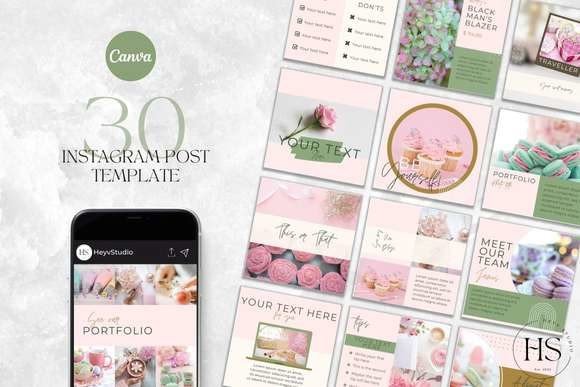 30 Instagram CANVA Post Templates for Your Brand