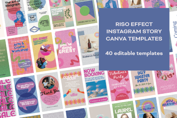 Bring an Artsy Vibe to Your Feed with Riso Texture Templates