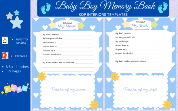 Capturing His Story: A Guide to Baby Boy Memory Book Interior Templates