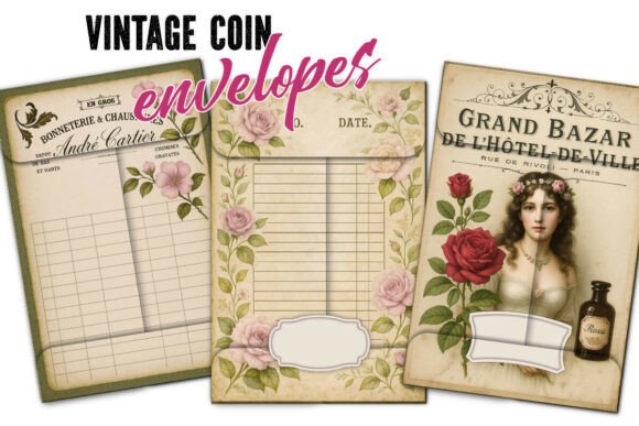 Charm in Every Fold: Vintage Floral Envelope Templates