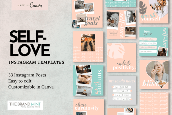 Craft a Nurturing Brand Voice with Self-Love Instagram Templates