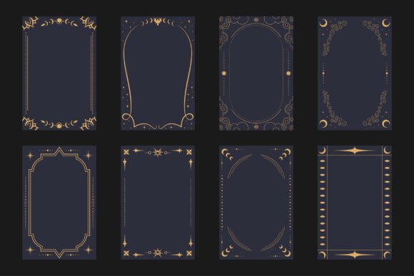 Designing with Celestial Flair: Tarot Card Border Templates