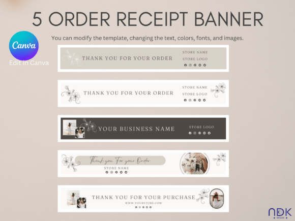 Elevate Your Etsy Shop with Minimalist Order Receipt Templates
