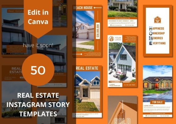 Elevate Your Listings with Real Estate Story Canva Templates