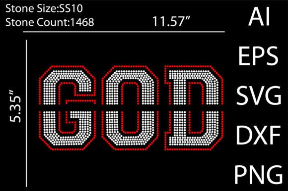 God Rhinestone Templates Design: A Sparkling Asset for Modern Creators