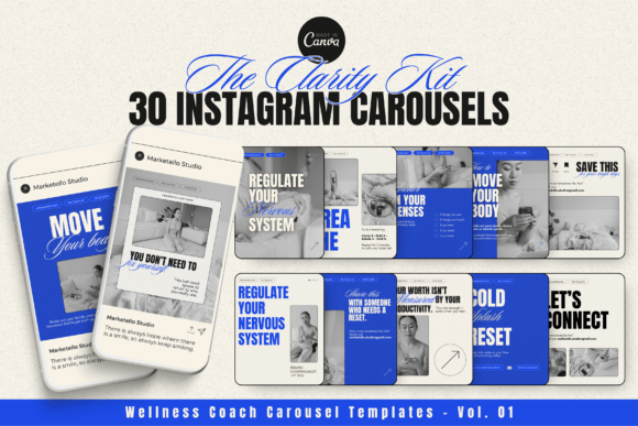 Instagram Carousel Templates-Clarity: Your Wellness Content Blueprint