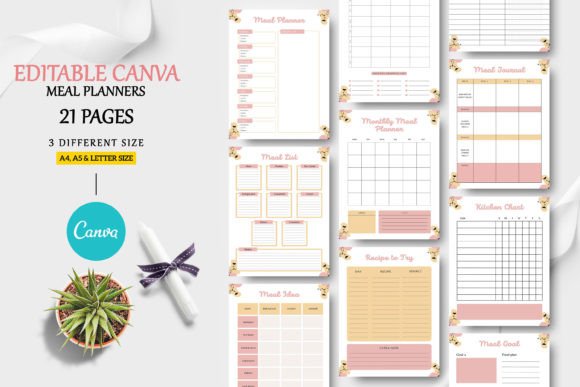 Master Your Schedule with Editable Canva Meal Planner Templates