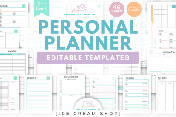 Plan Your Life in Style: The ICE C Planner Canva Templates