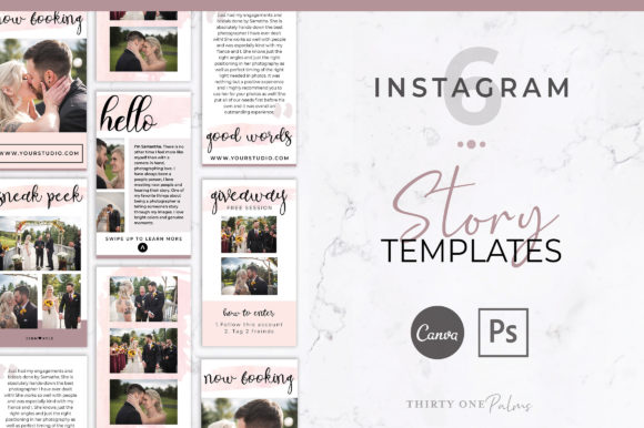 Professional Story Templates for Canva & Photoshop
