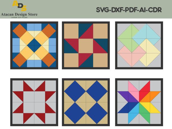 Stitching Precision: The 6 Barn Color Quilt Block Laser Templates