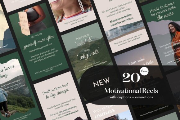 Transform Your Reels: 20 Motivational Canva Templates