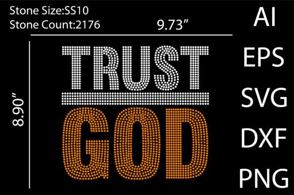 Trust God Rhinestone Templates: Sparkle Meets Spirit